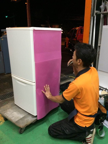 冷蔵庫 カスタム (特殊フィルム ラッピング)