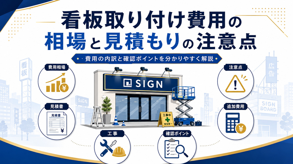 看板取り付け費用と見積もりの注意点を見積もり比較や追加費用とあわせて解説した図